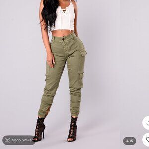 Fashion Nova Olive Green Pants S
